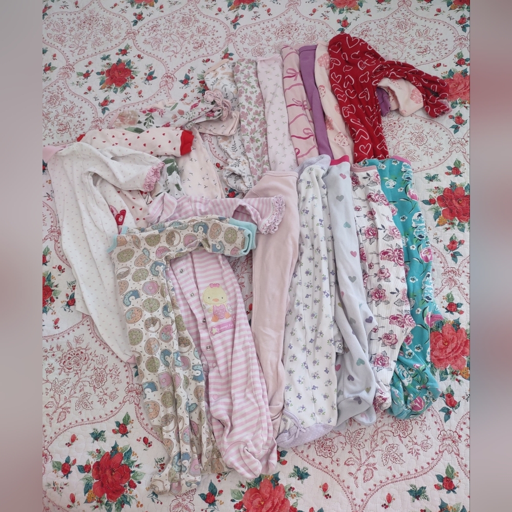 55+ Piece Boutique Baby Clothes Lot various sizes 0-12Mo